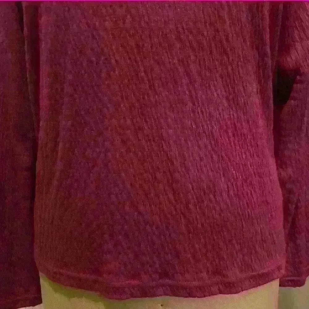 Olivia Sky Quilted Long Sleeve Pullover Top Mauve Size Large - Picture 3 of 9